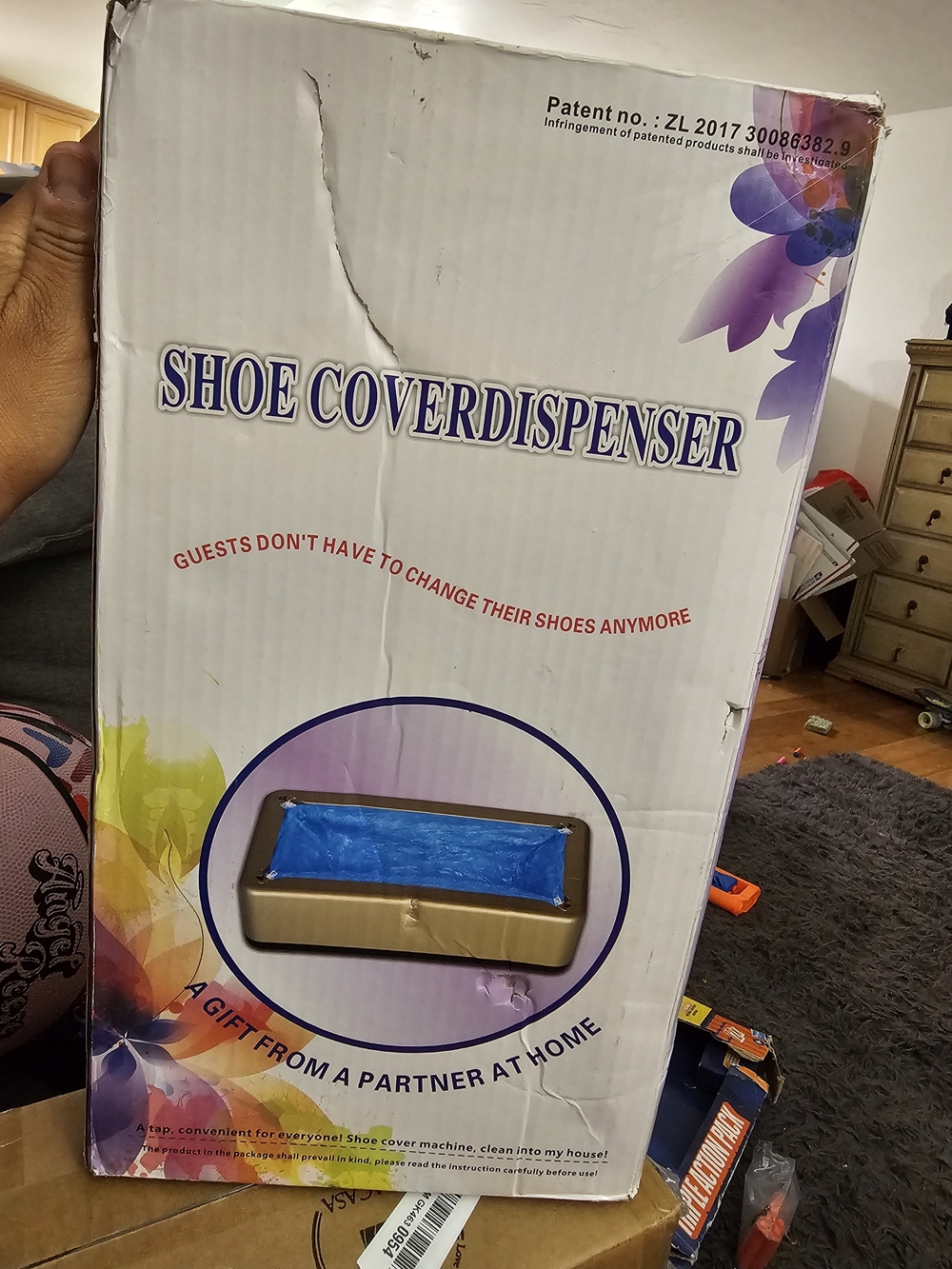 Gold Shoe Cover Dispenser
